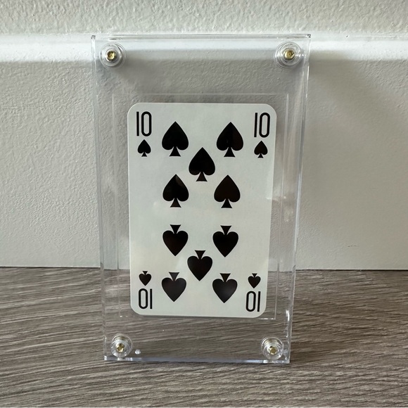 Vintage Burberry Collectible Playing Card 10 of Spades in a UV Protective Case - Picture 2 of 3